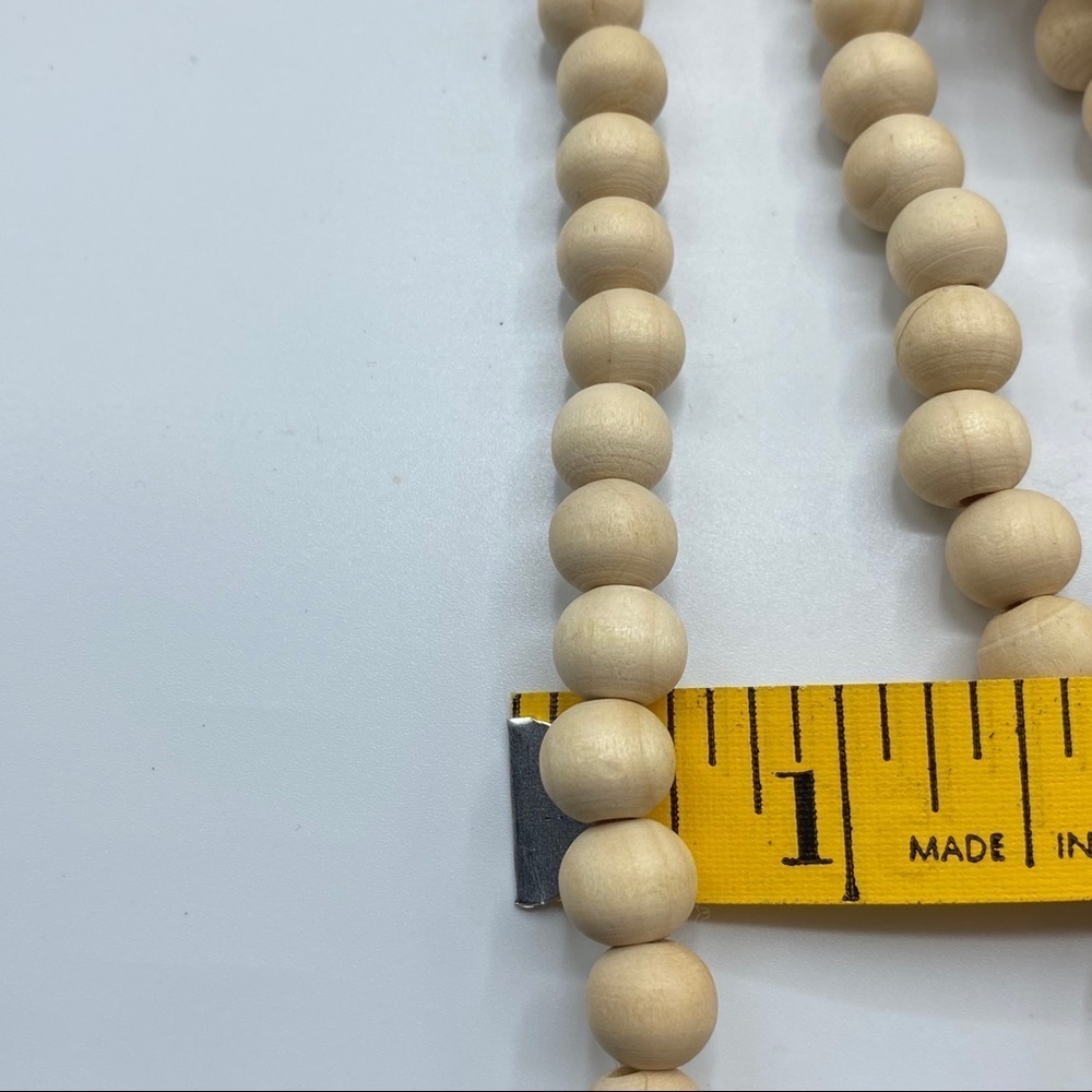 Jane 3tier Wood Bead purple Tassel Necklace - Picture 10 of 10